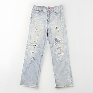 Tommy Jeans Straight Leg Distressed Denim Womens Size 14 Y2K Grunge Normcore